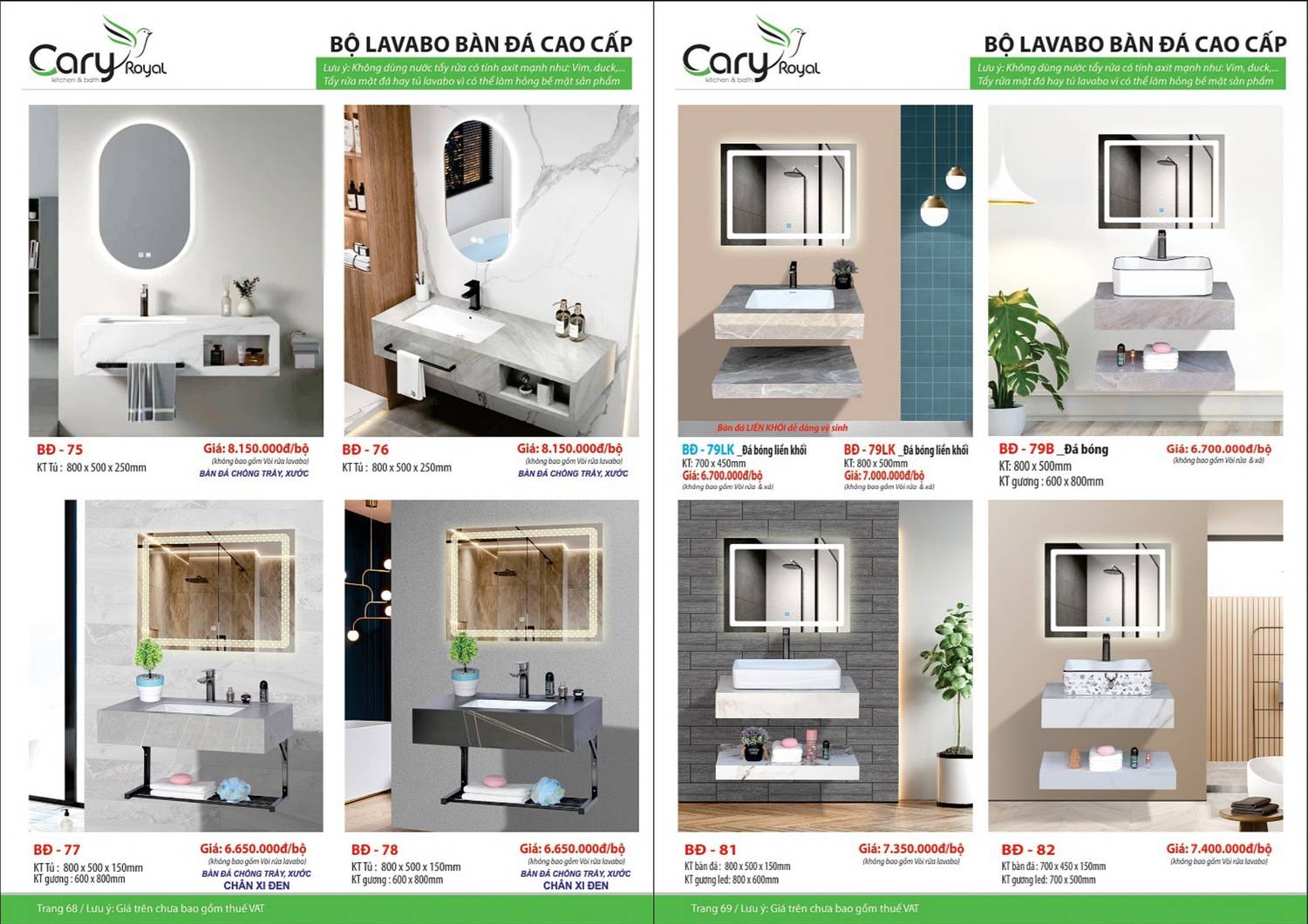 Thiết bị vệ sinh CARY ROYAL Catalogue và Bảng giá mới nhất 2024 - 2025 /Page 35